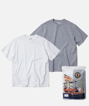 OG ATHLETIC T-SHIRT 2PACK _ WHITE + GRAY