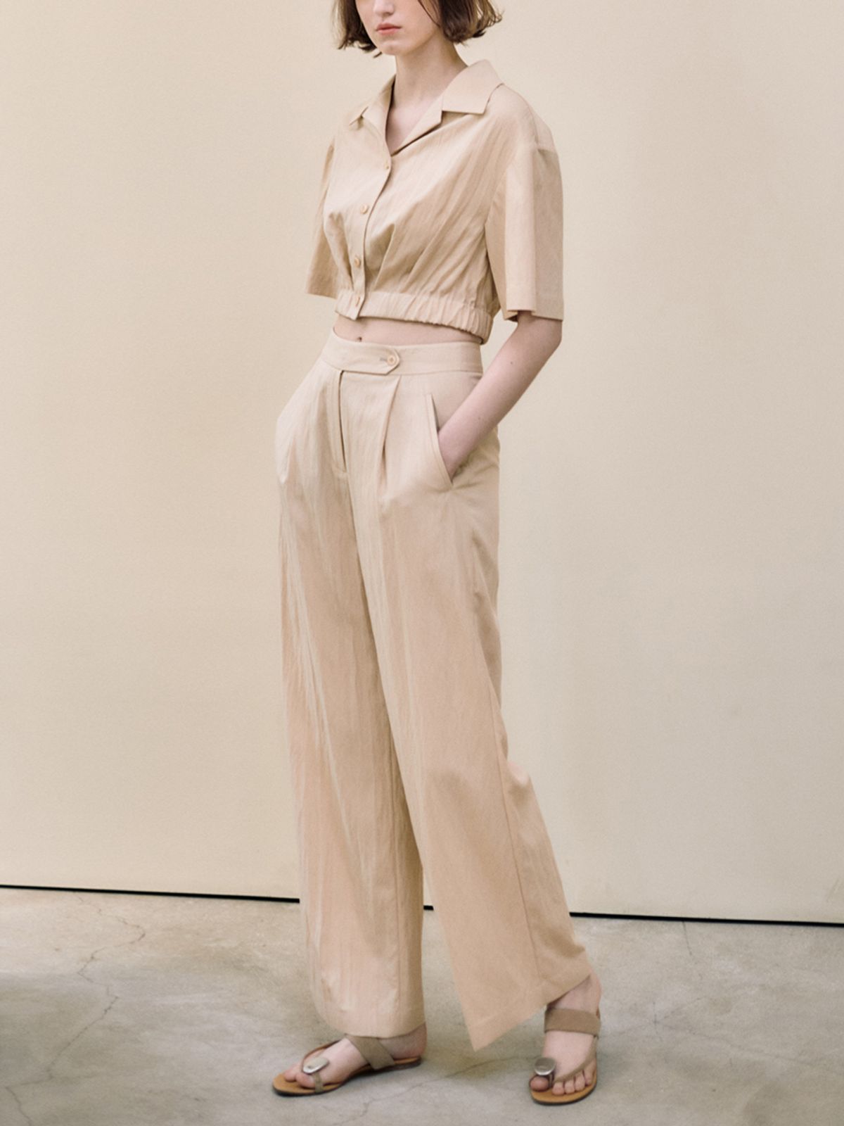 루에브르(LOEUVRE) Crease Wide Pants SW2ML649-91
