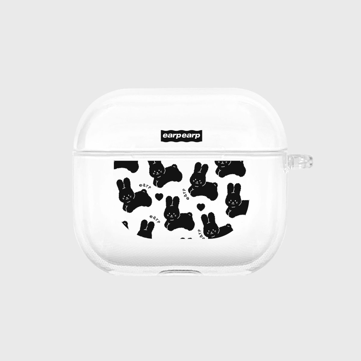 어프어프(EARPEARP) 2D HOPPING BLACK POPO(에어팟3-클리어하드)