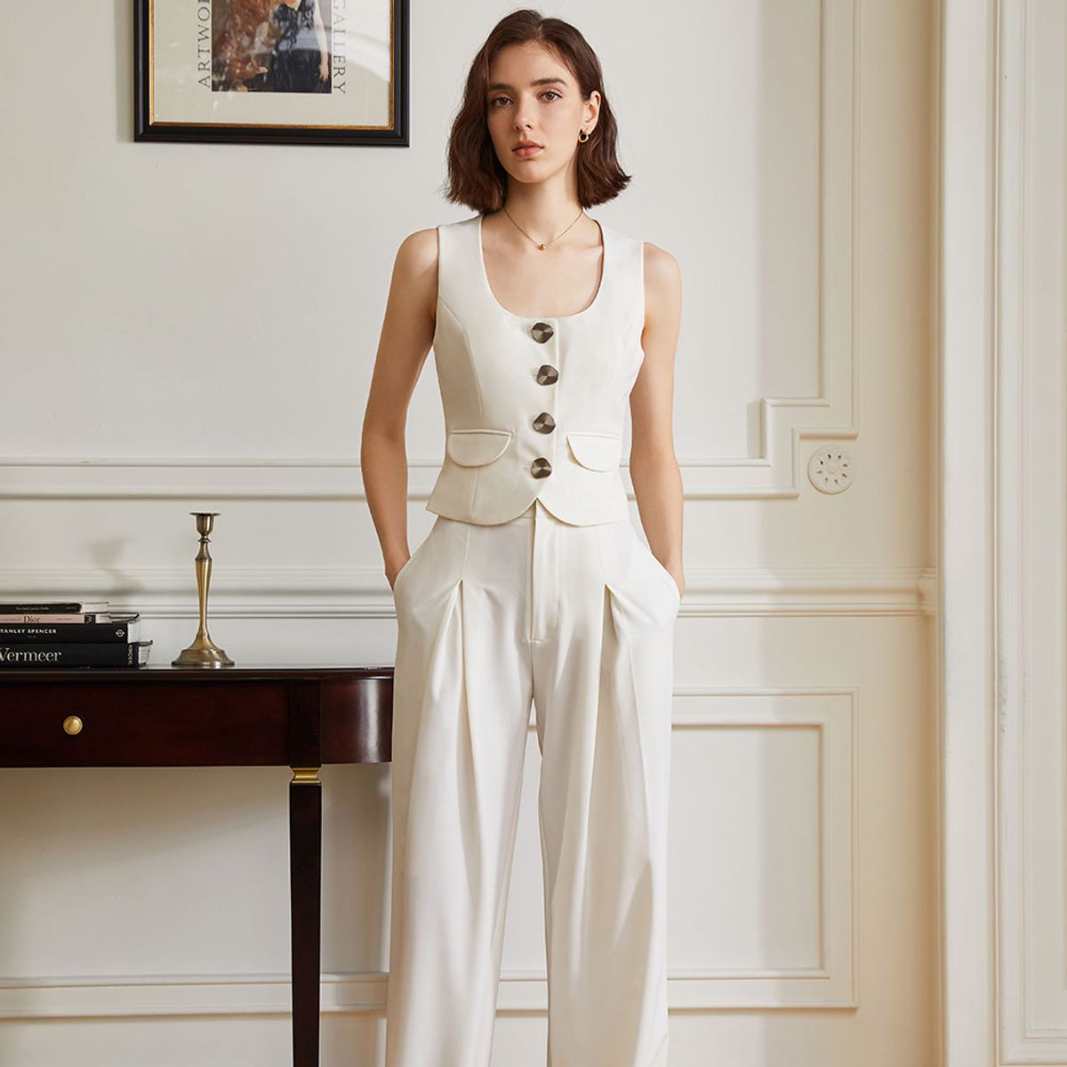 와이와이아이엠(YYIAM) YY_Original retro high waist wide pants