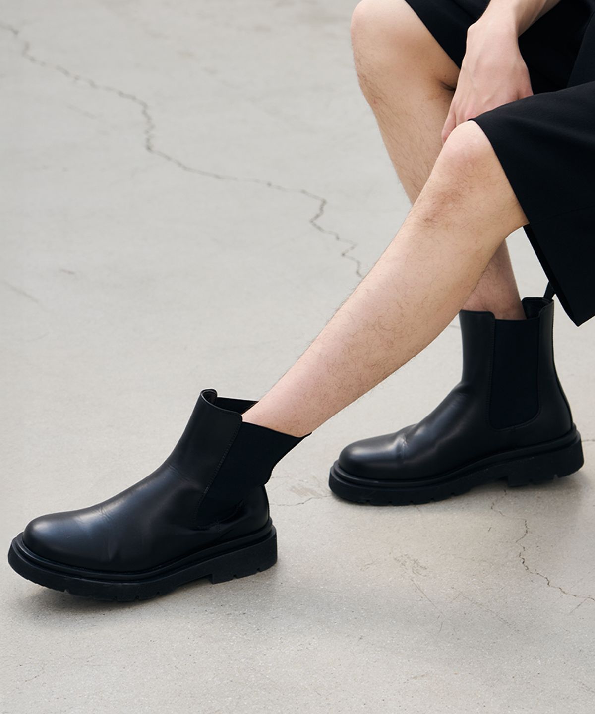 드로우핏(DRAW FIT) 모던 첼시 레인 부츠 [BLACK]