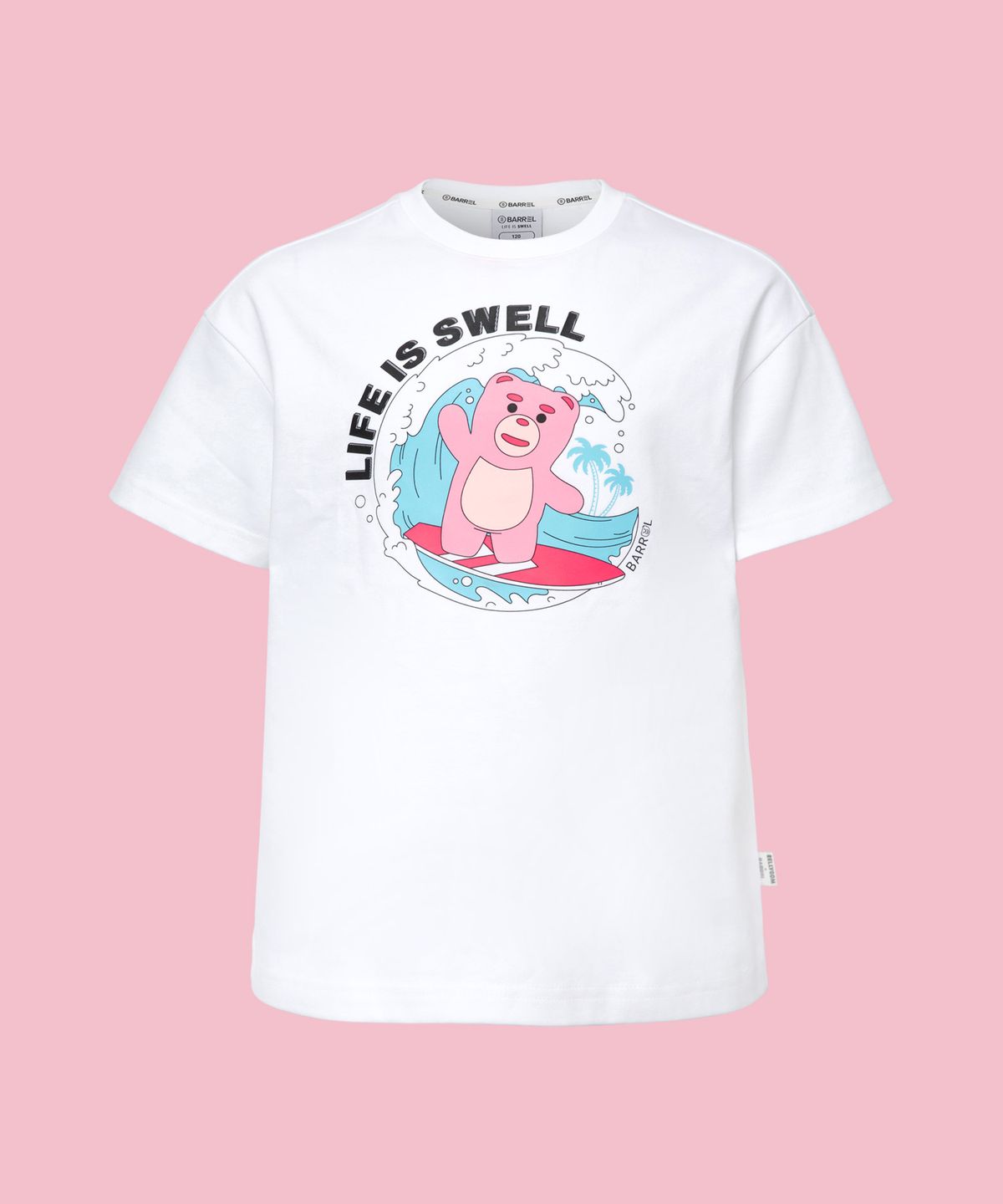 배럴(BARREL) 배럴X벨리곰 키즈 라이프 티셔츠 화이트 (B3SKHSS099WHT)