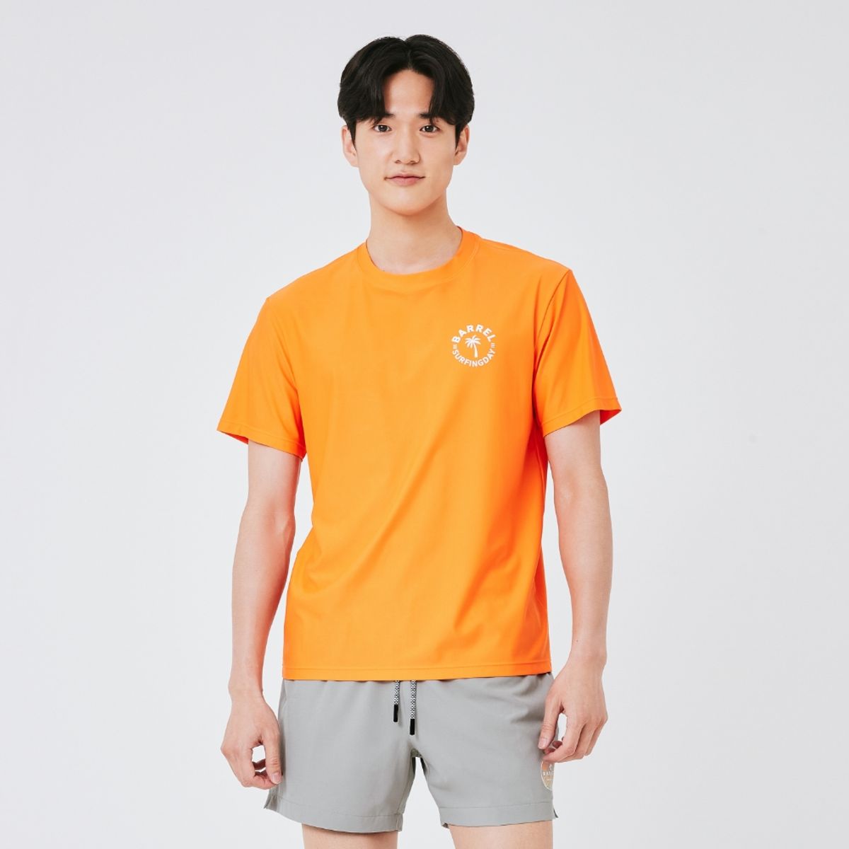 배럴(BARREL) 맨 선셋 반팔 래쉬가드 오렌지 (B3SMWSS003ORG)