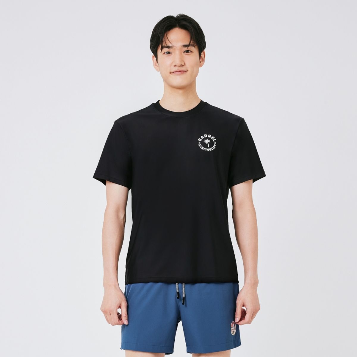 배럴(BARREL) 맨 선셋 반팔 래쉬가드 블랙 (B3SMWSS003BLK)