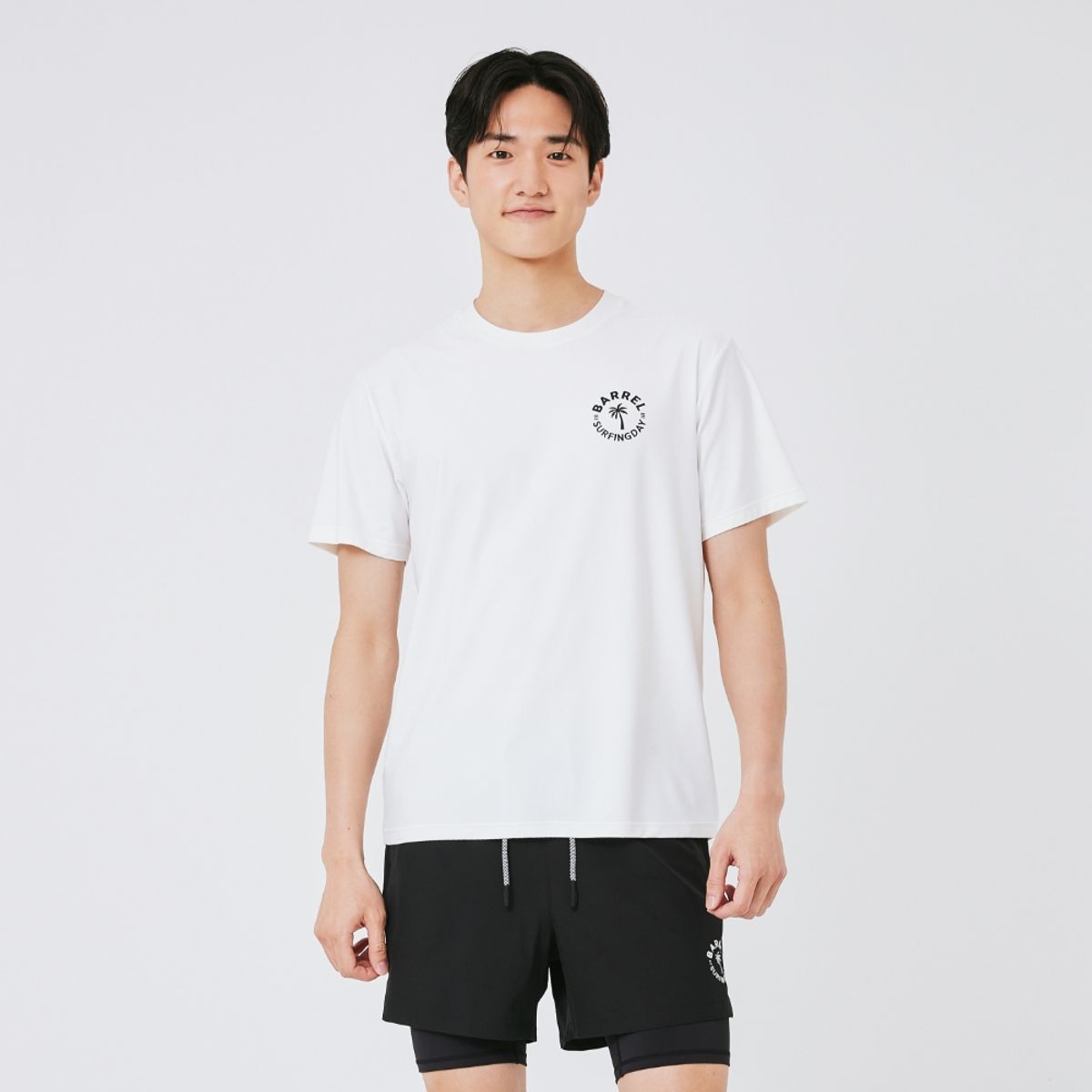 배럴(BARREL) 맨 선셋 반팔 래쉬가드 오프화이트 (B3SMWSS003OWT)