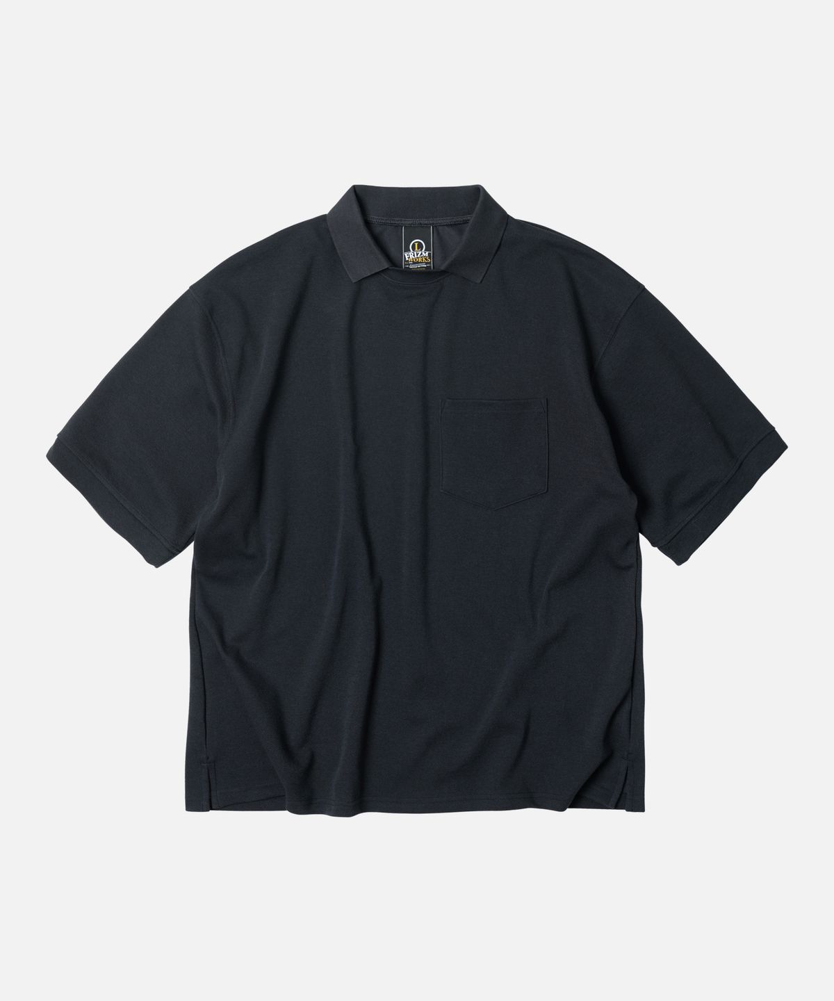 프리즘웍스(FRIZMWORKS) COLLAR LAYERED PIQUE SHIRT _ NAVY