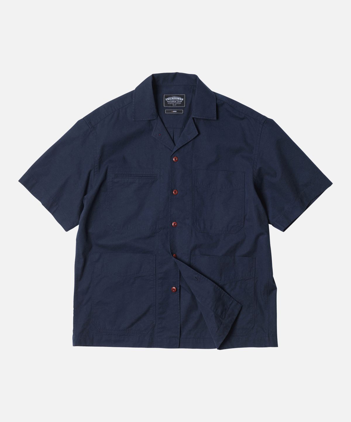 프리즘웍스(FRIZMWORKS) FRENCH WORK HALF SHIRT JACKET _ NAVY