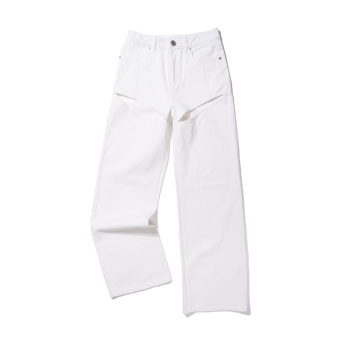 엑스트라오디너리(EXTRAORDINARY) SLIT LONG PANTS  WHITE