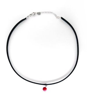 [여성용] 써지컬&레드6mm밀크볼 초커목걸이 / GHMN-406
