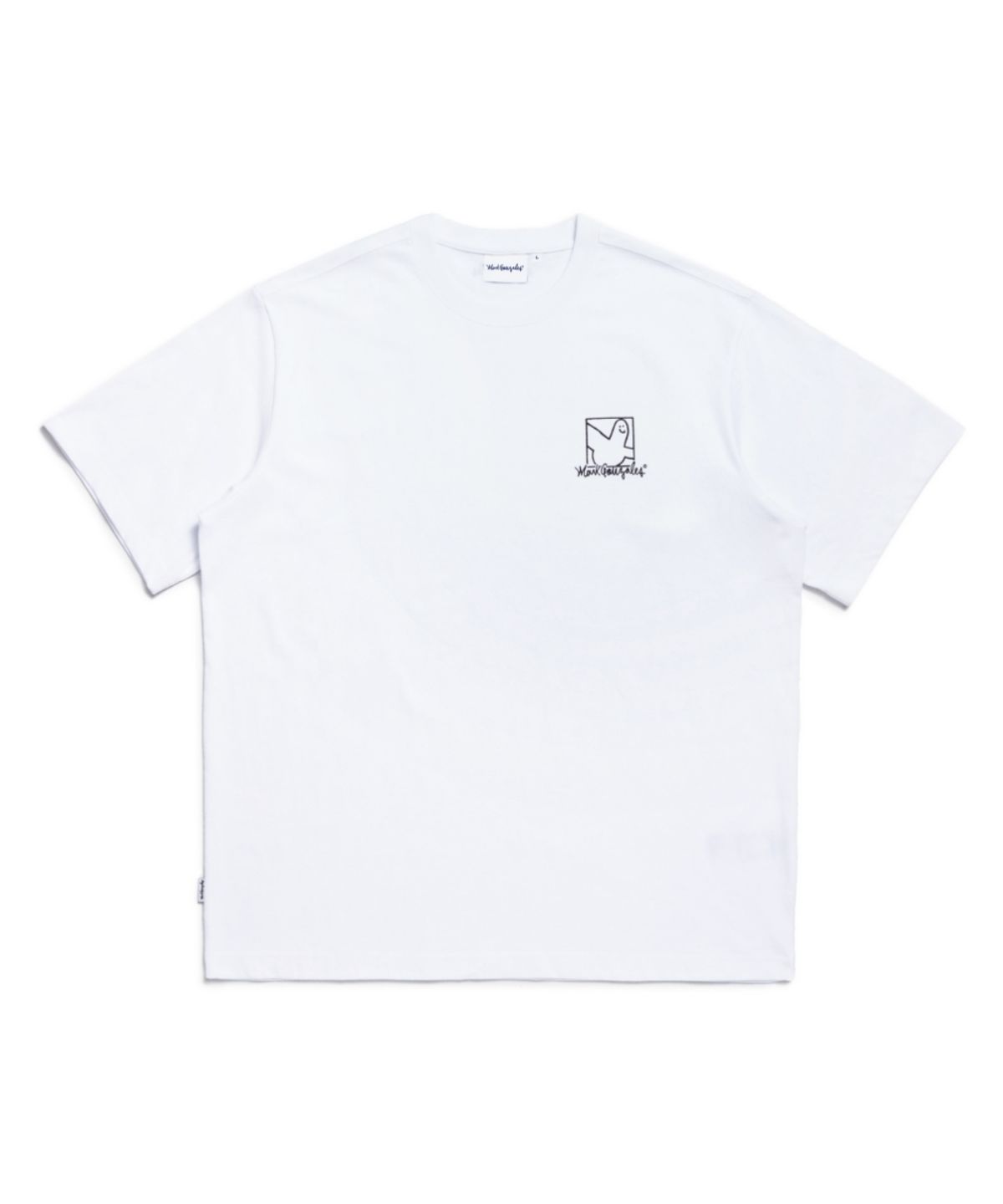 마크곤잘레스(MARK GONZALES) 엔젤 박스로고 그래픽 반팔 티셔츠 - WHITE
