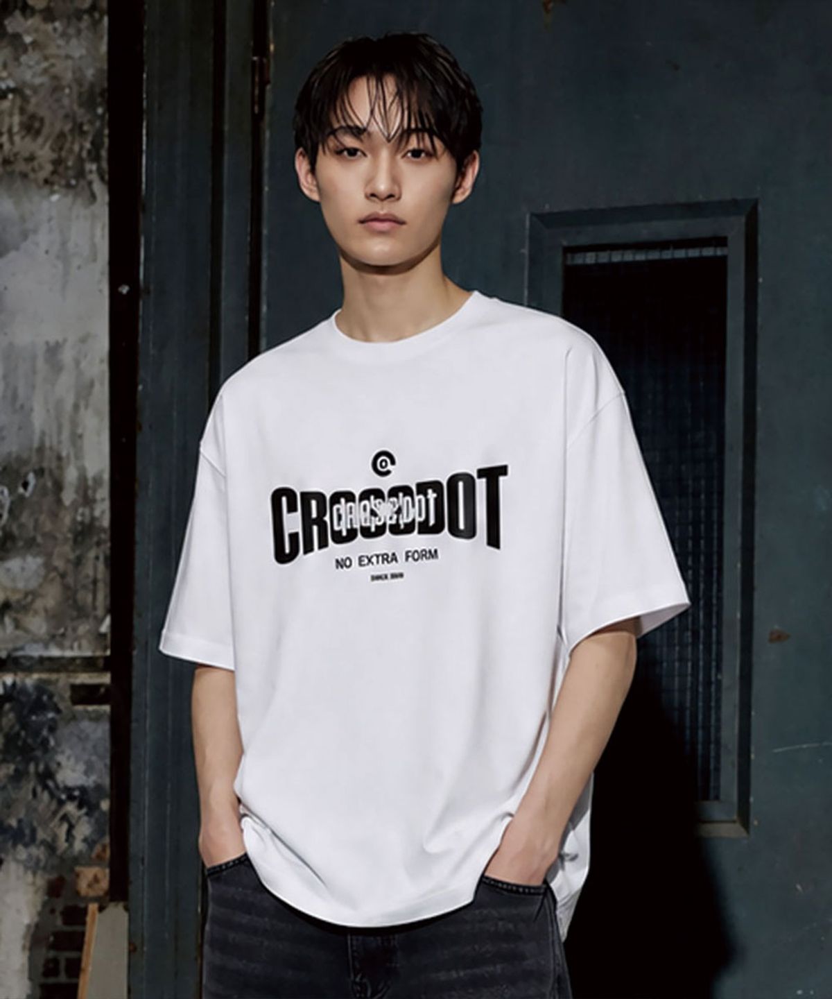 크로스닷(CROSSDOT) 닷베이스 오버핏 반팔티셔츠 4 Color [CRSE_1002]