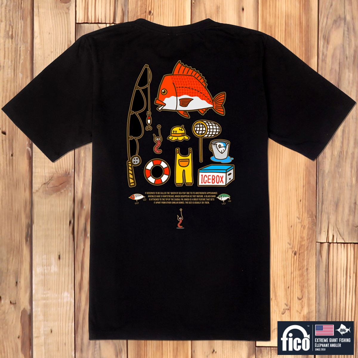 돌돌(DOLDOL) FICO_tshirts-145 익스트림 낚시 브랜드 피코 시즌2 캐릭터 그래픽 디자인 티셔츠