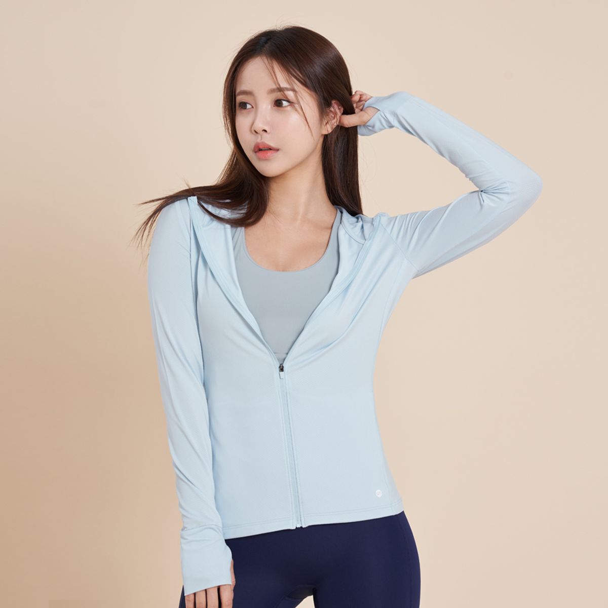 스컬피그(SKULLPIG) [SWZ24032-03] 올데이 라이트 후드집업 스카이