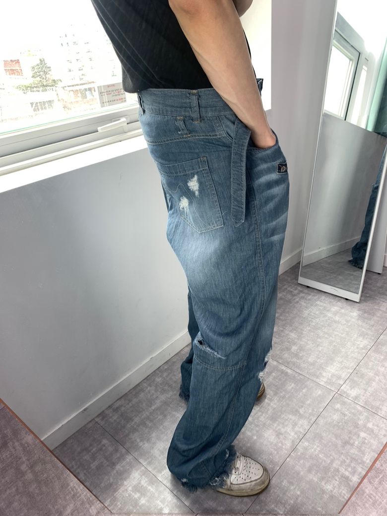 빈티지 워싱  플레어 디스트로이드 진