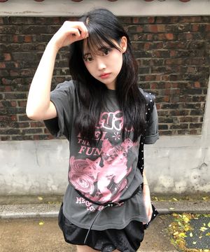 MEGA CYCLONE PIGMENT SS TEE CHARCOAL(CV2DMUT524A)