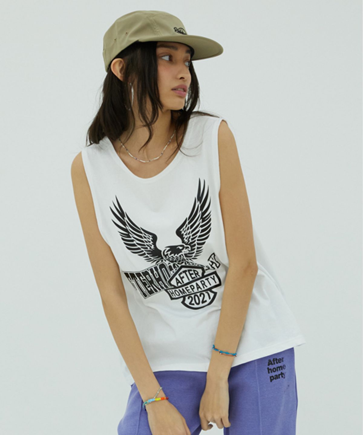 애프터홈파티(AFTER HOME PARTY) bade sleeveless t-shirt