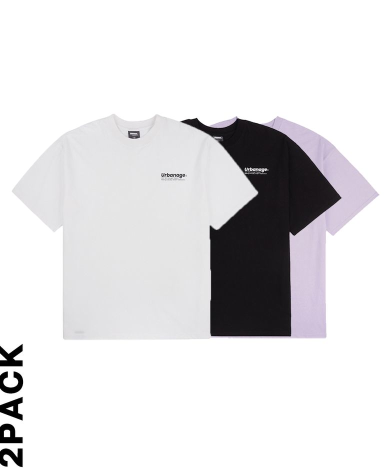 [2PACK] 프런트로고 오버 반팔(3 Color)