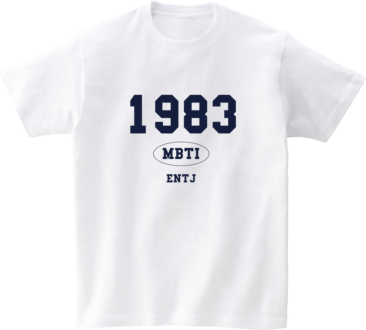 어썸어스(AWESOMEUS) 1983 MBTI ENTJ 반팔 티셔츠 화이트