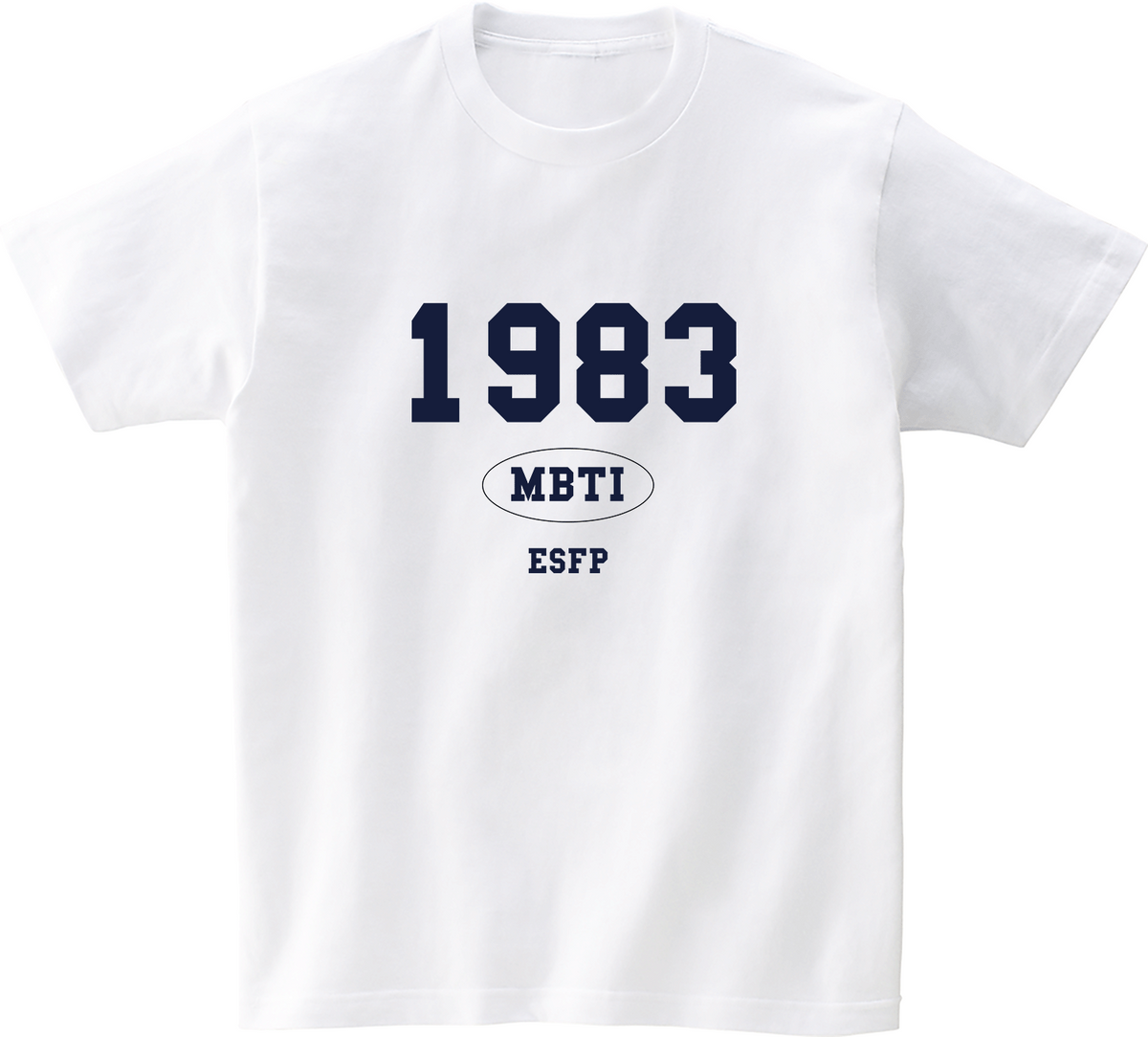 어썸어스(AWESOMEUS) 1983 MBTI ESFP 반팔 티셔츠 화이트