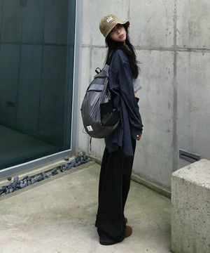 초경량 포켓 폴딩 백팩 24L - 그레이