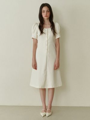 Bliss classic tweed dress - ivory