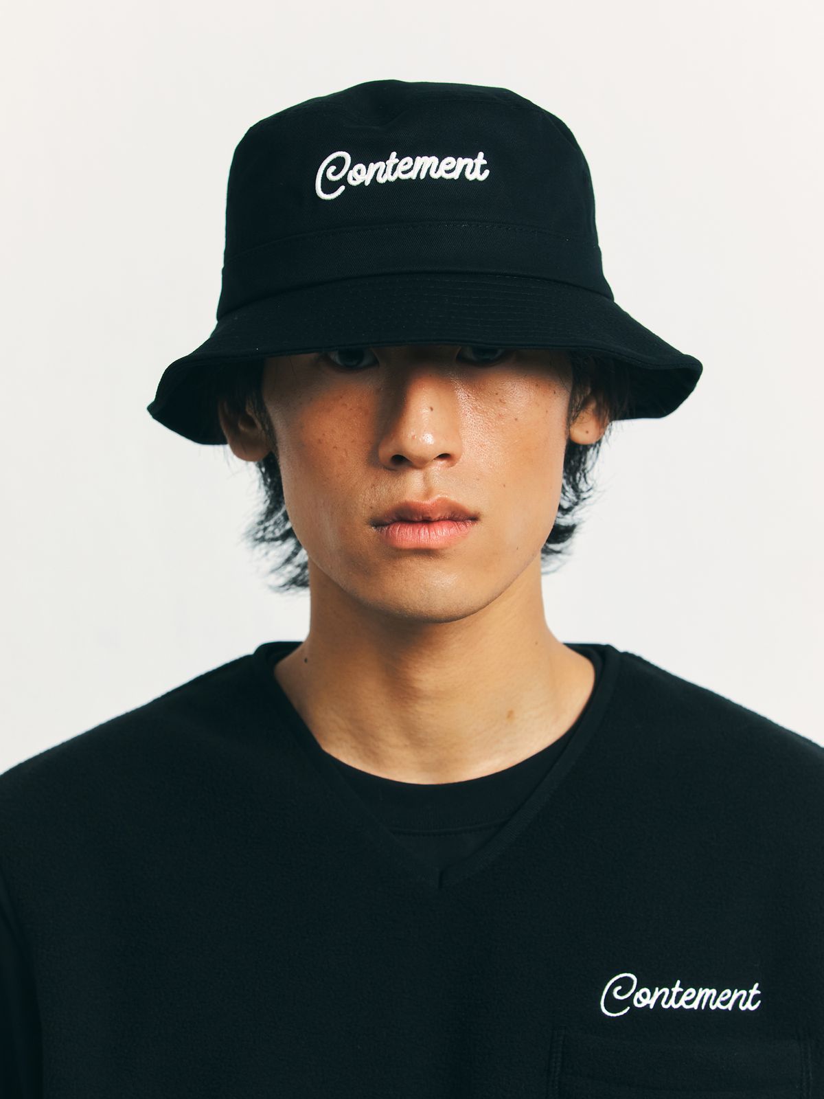 컨티먼트(CONTEMENT) VINTAGE LOGO BUCKET HAT