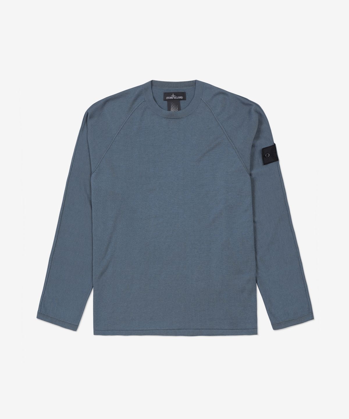 스톤아일랜드(STONE ISLAND) 쉐도우 프로젝트 와펜 패치 라운드 니트 - 그린 / 77195061SV0057