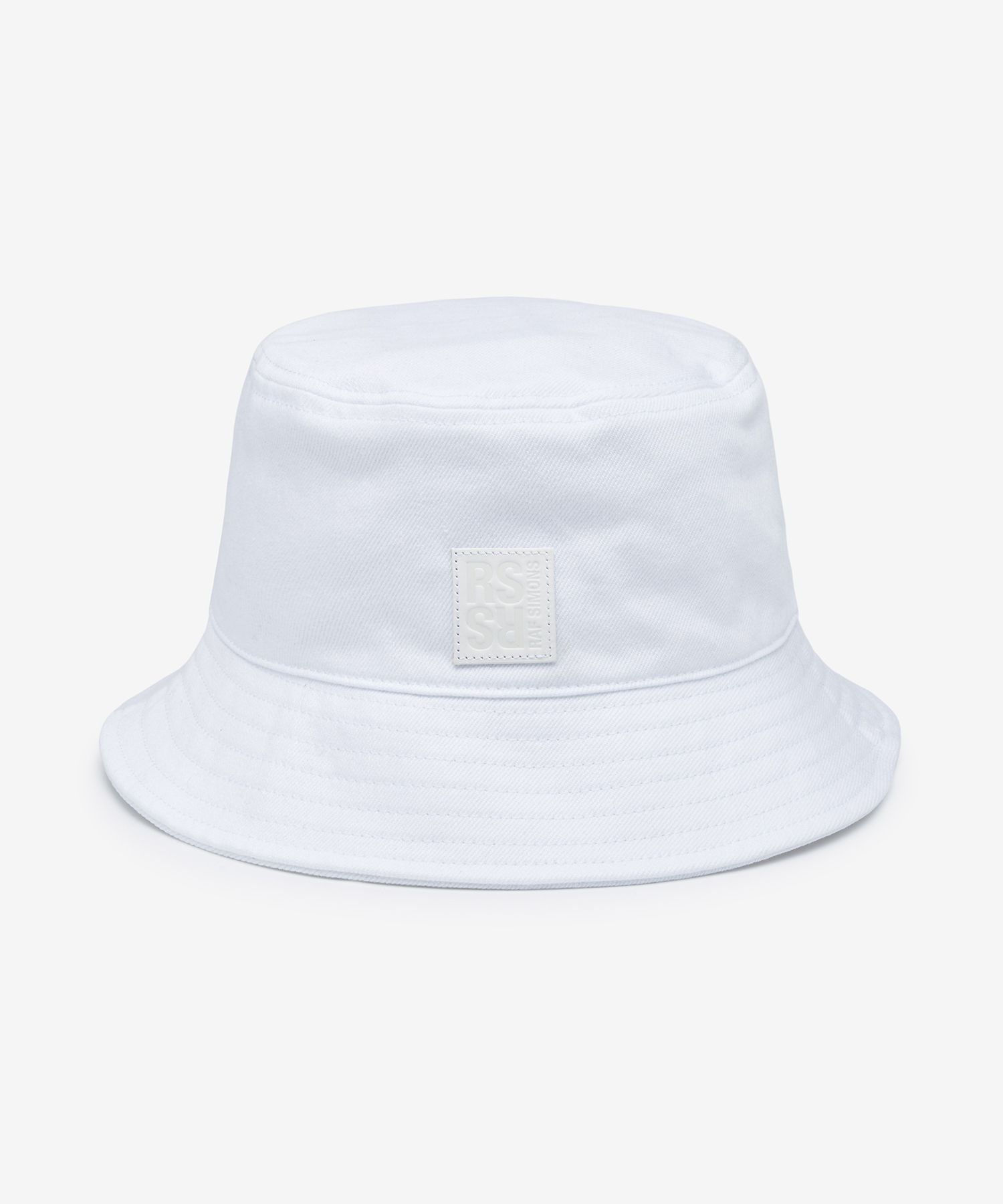 MUSINSA | RAF SIMONS Logo Patch Bucket Hat - White / 231945100320010