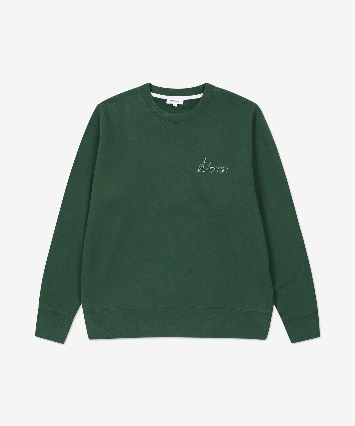 노스 프로젝트(NORSE PROJECTS) 아르네 체인 스티치 로고 맨투맨 - 다트머스 그린 / N2013478112