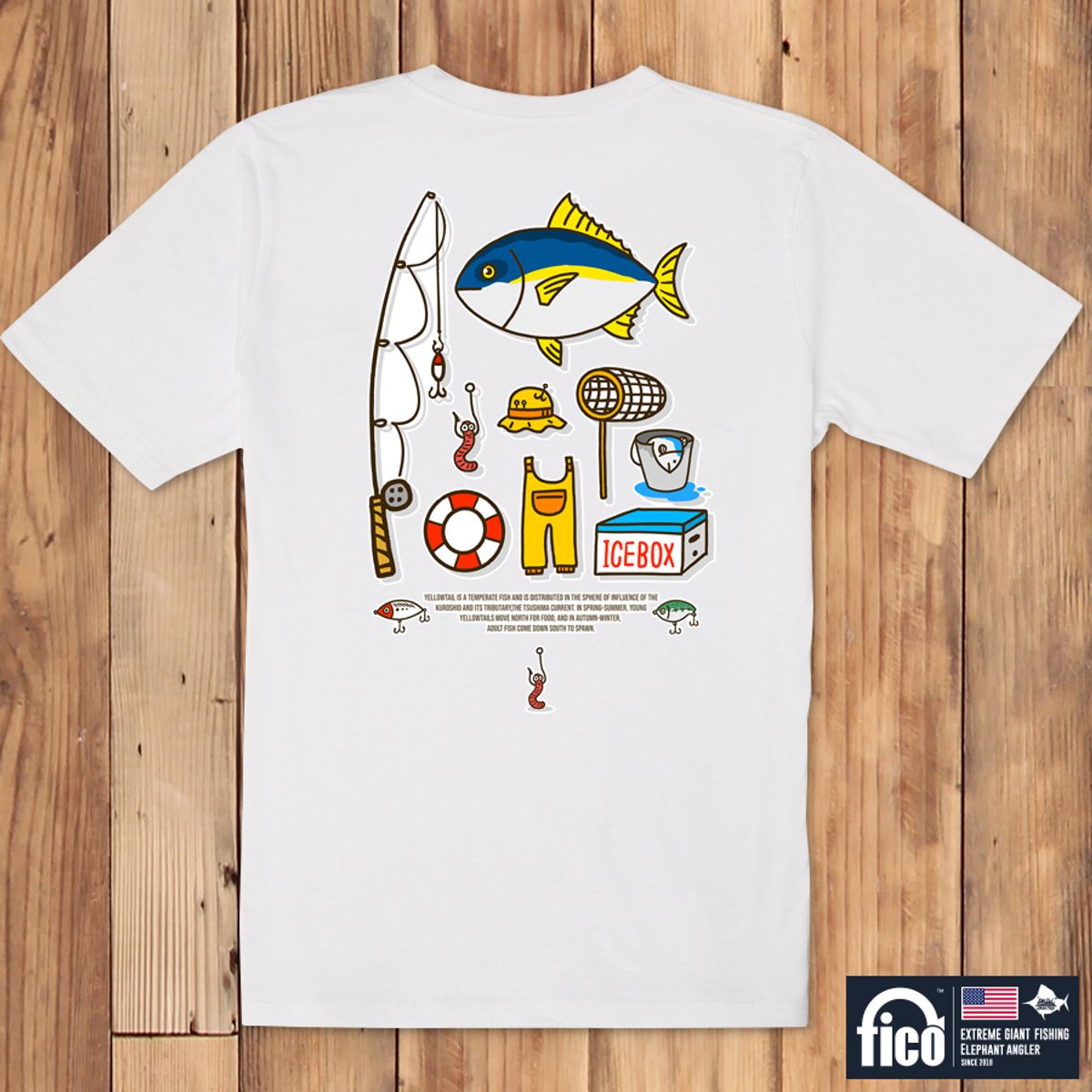 돌돌(DOLDOL) FICO_tshirts-146 익스트림 낚시 브랜드 피코 시즌2 캐릭터 그래픽 디자인 티셔츠