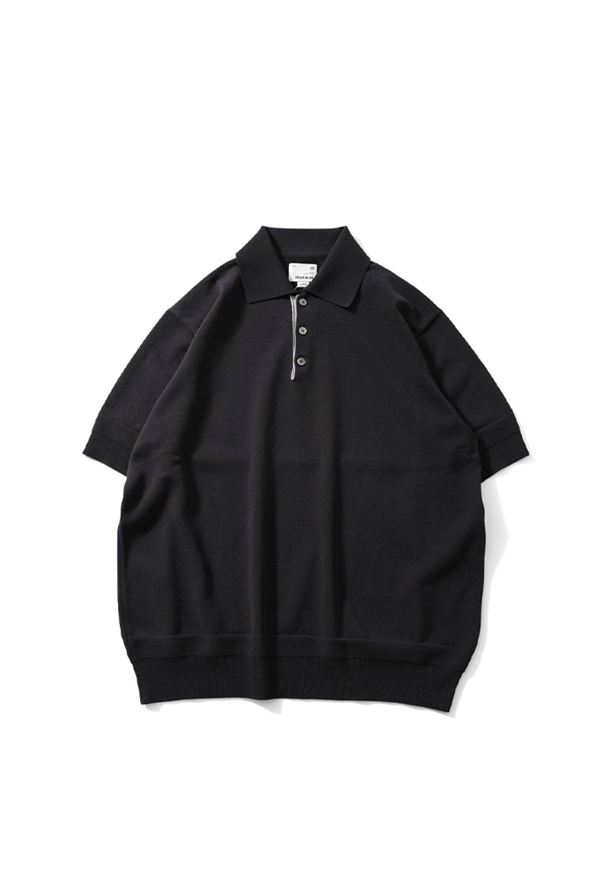 홀리선(HORLISUN) Dana Cotton Pullover Collar Knit Ash Black