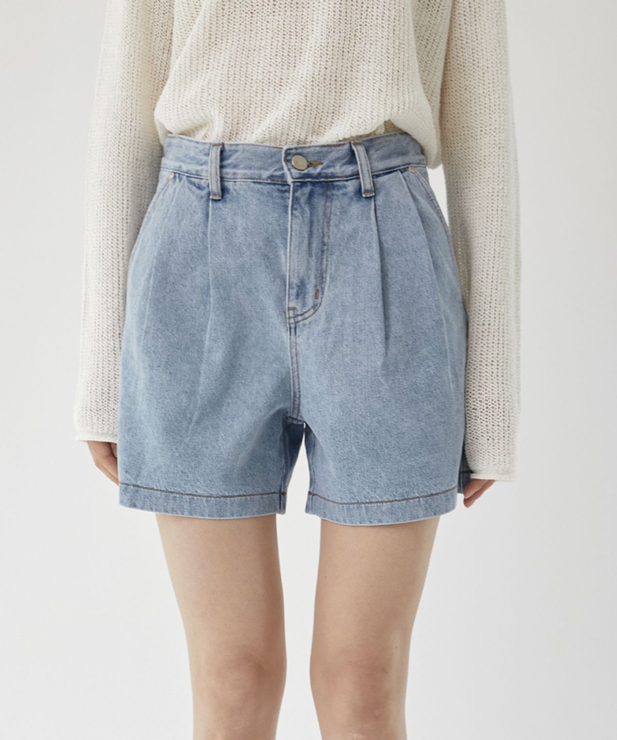 블루브릭(BLUEBRICK) Cruise short denim (light blue)