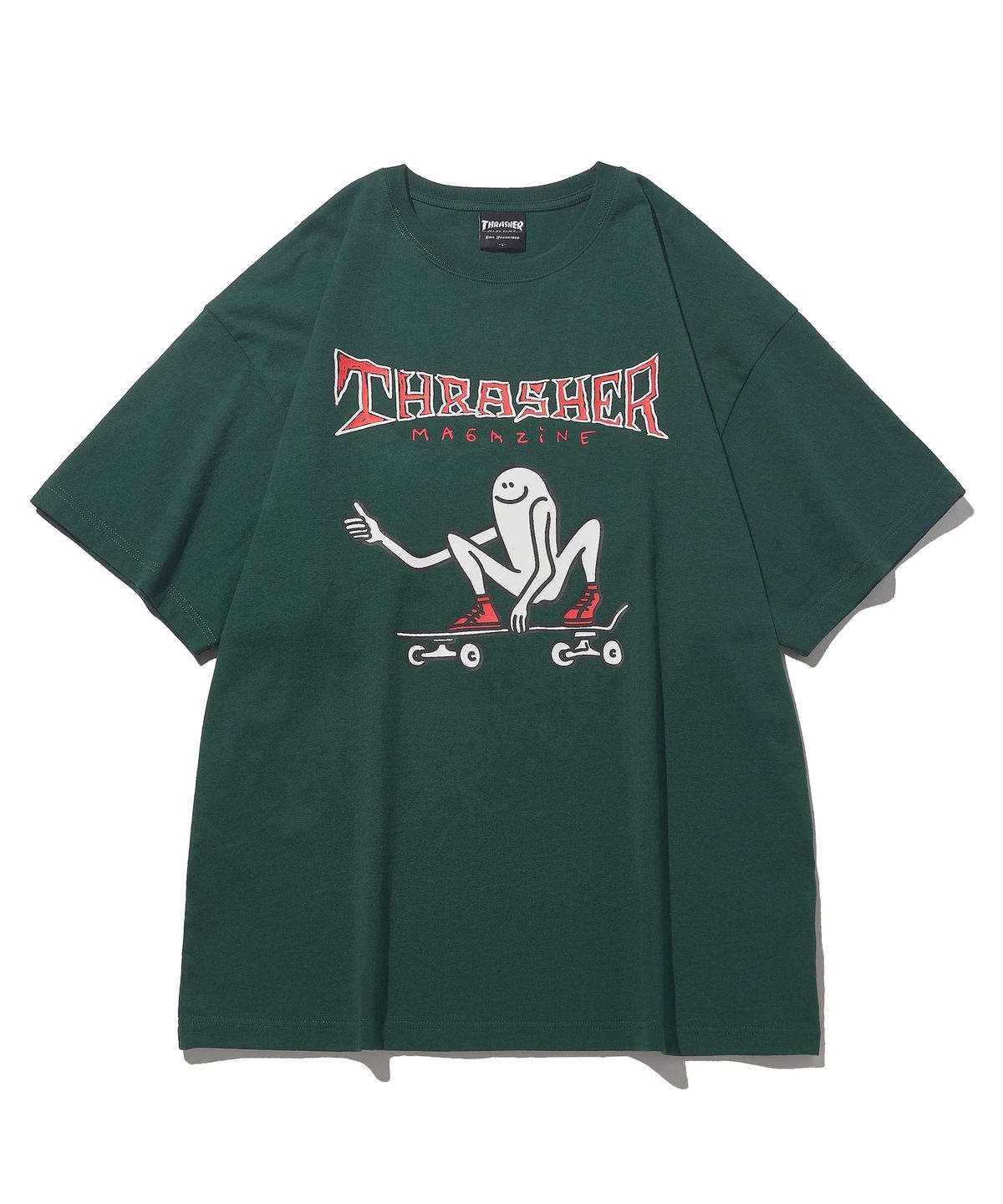 트레셔(THRASHER) 텀즈업 반팔 티셔츠 그린