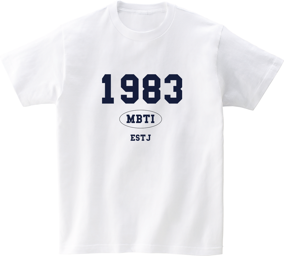 어썸어스(AWESOMEUS) 1983 MBTI ESTJ 반팔 티셔츠 화이트