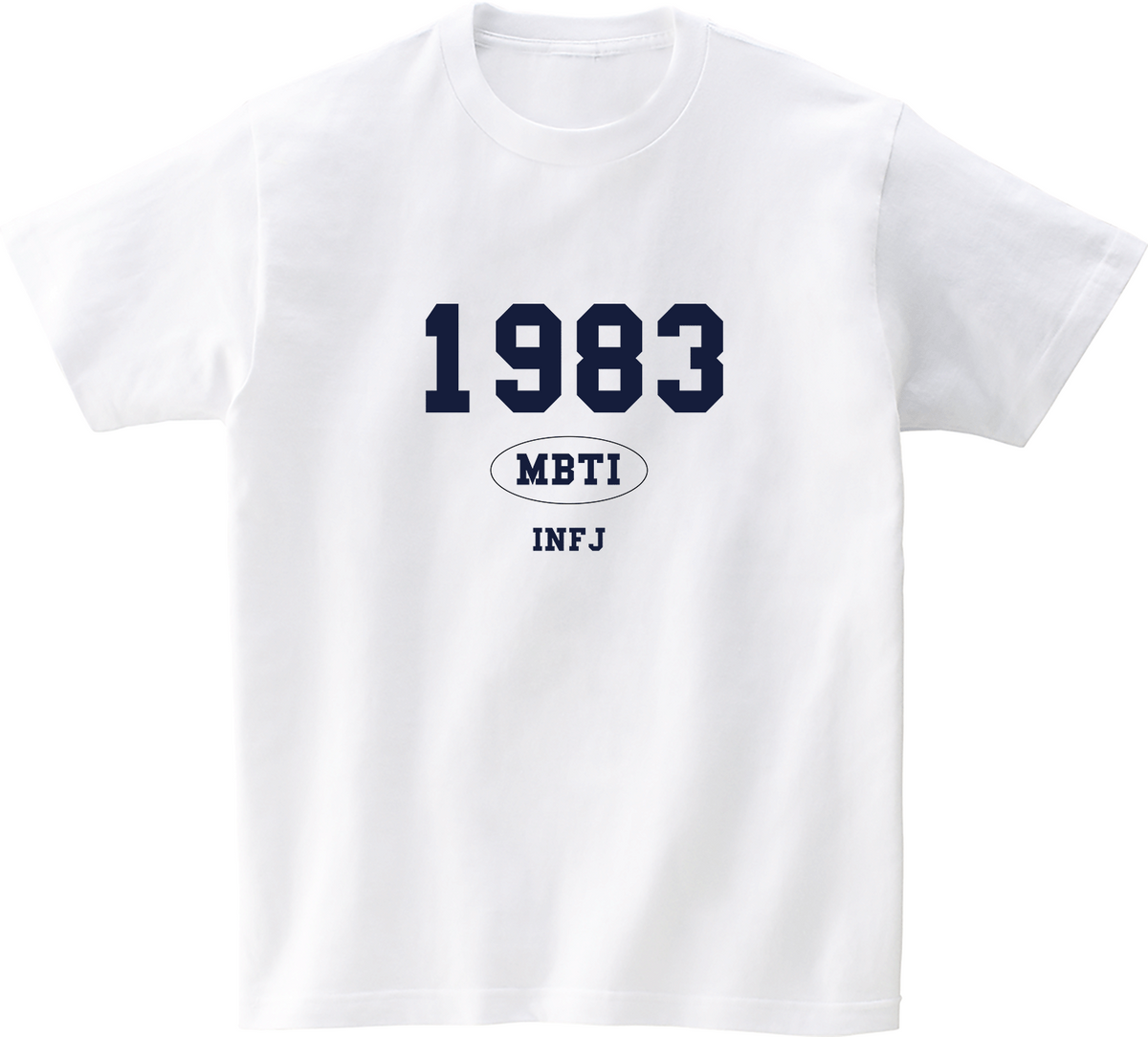 어썸어스(AWESOMEUS) 1983 MBTI INFJ 반팔 티셔츠 화이트