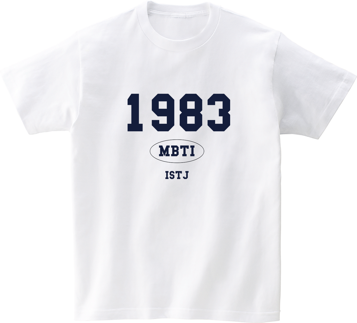 어썸어스(AWESOMEUS) 1983 MBTI ISTJ 반팔 티셔츠 화이트
