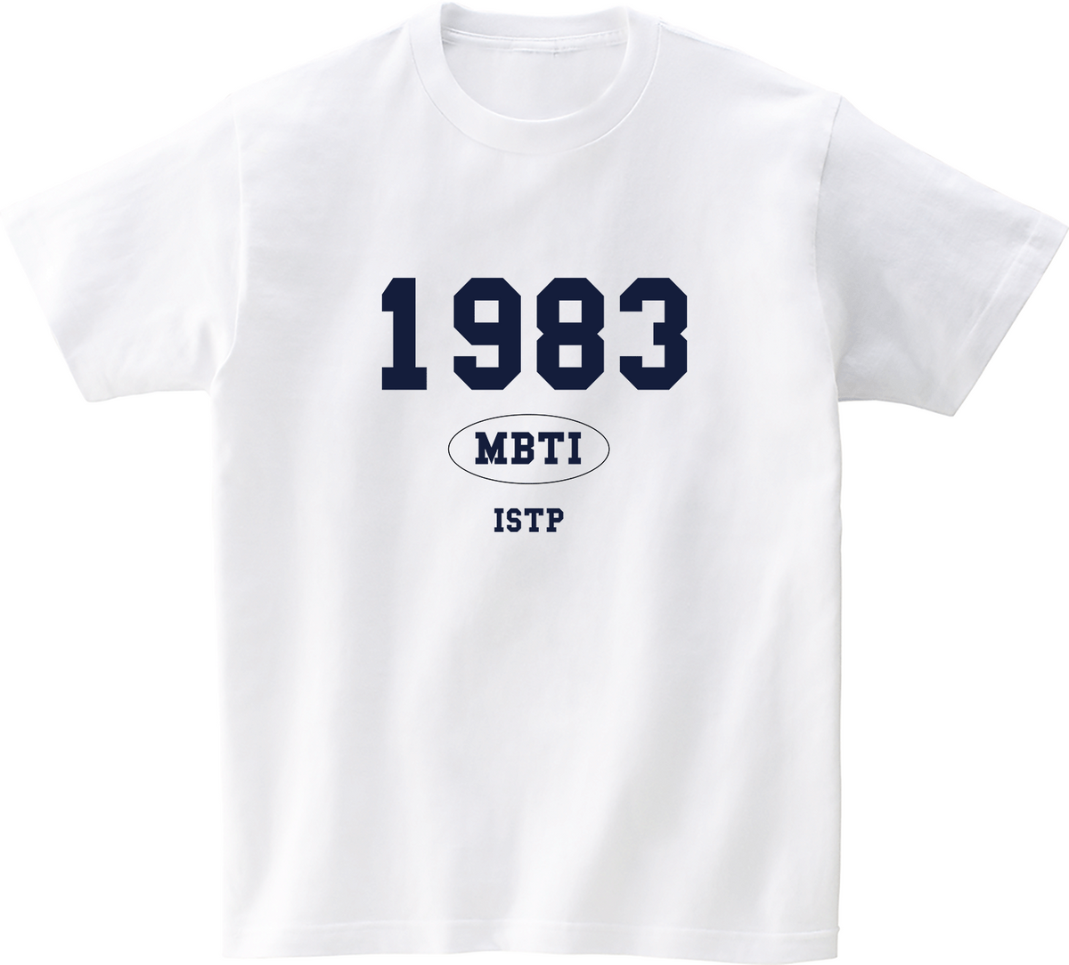 어썸어스(AWESOMEUS) 1983 MBTI ISTP 반팔 티셔츠 화이트