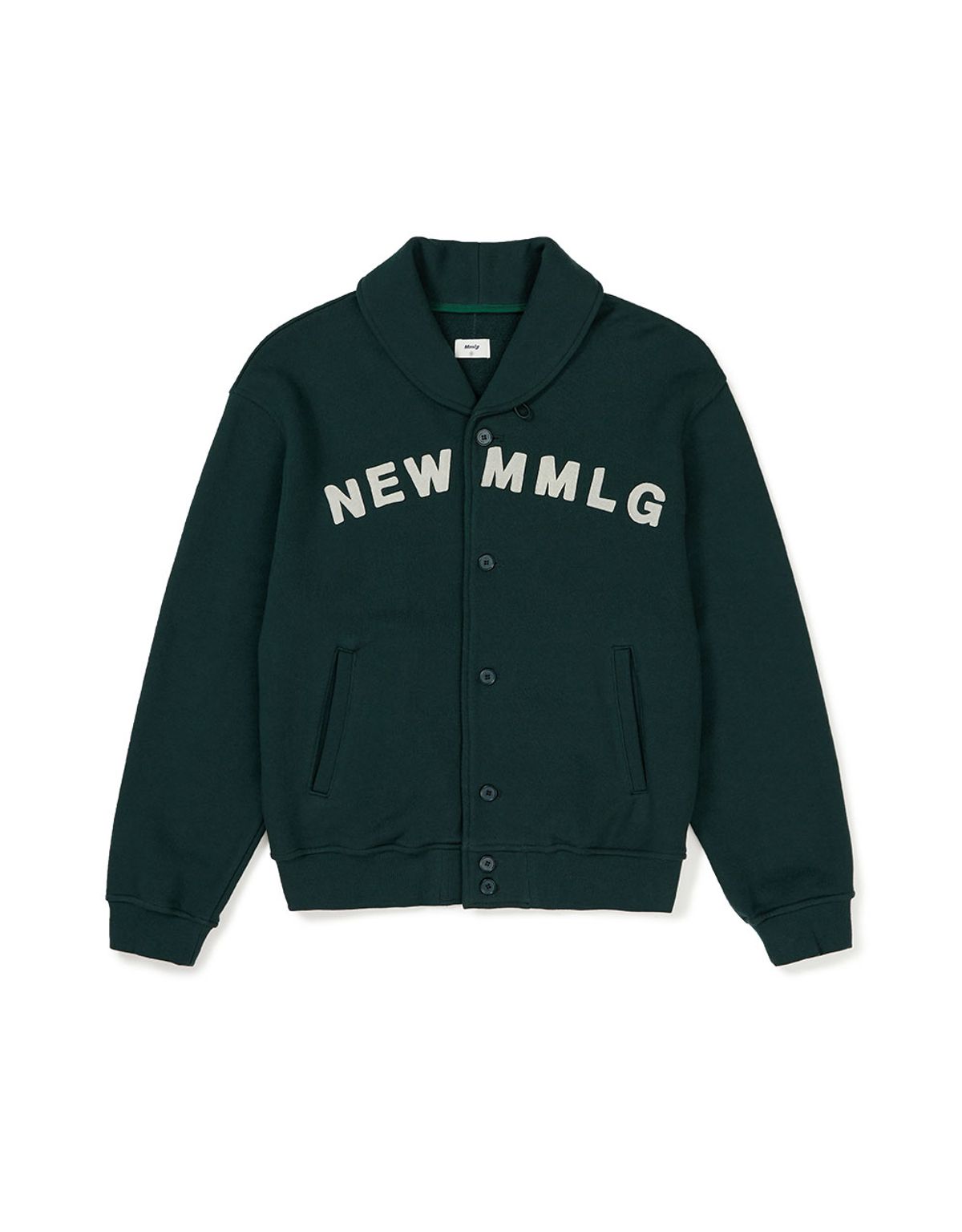 엠엠엘지(MMLG) [Mmlg] SHAWL COLLAR SWEAT JUMPER (DEEP GREEN)