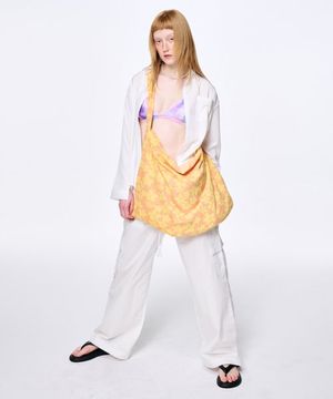 플라워 비치타올 오렌지