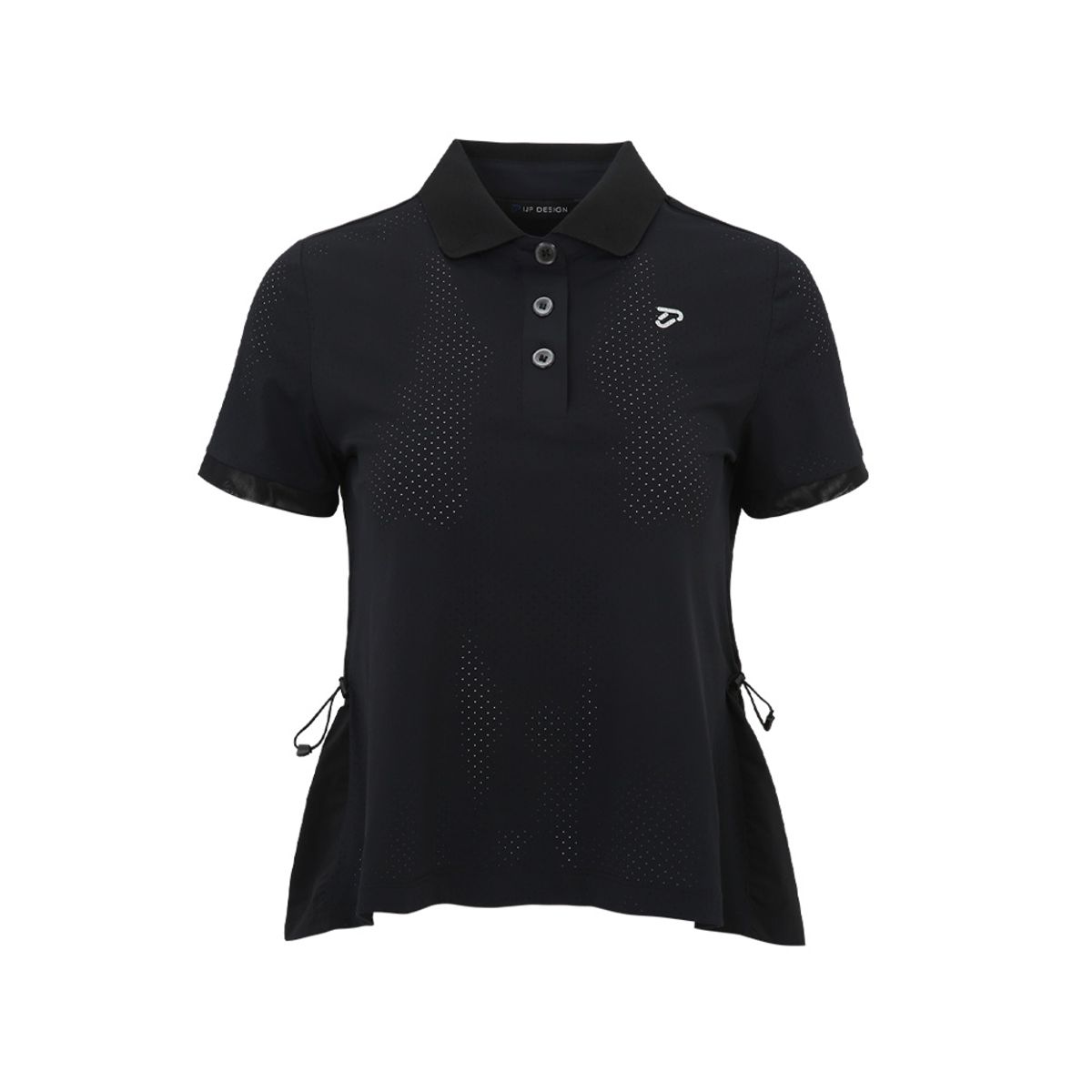이안 폴터 디자인(IAN POULTER DESIGN) 여성 우븐 믹스라운드 카라티셔츠 - IPL3MTS865 BK