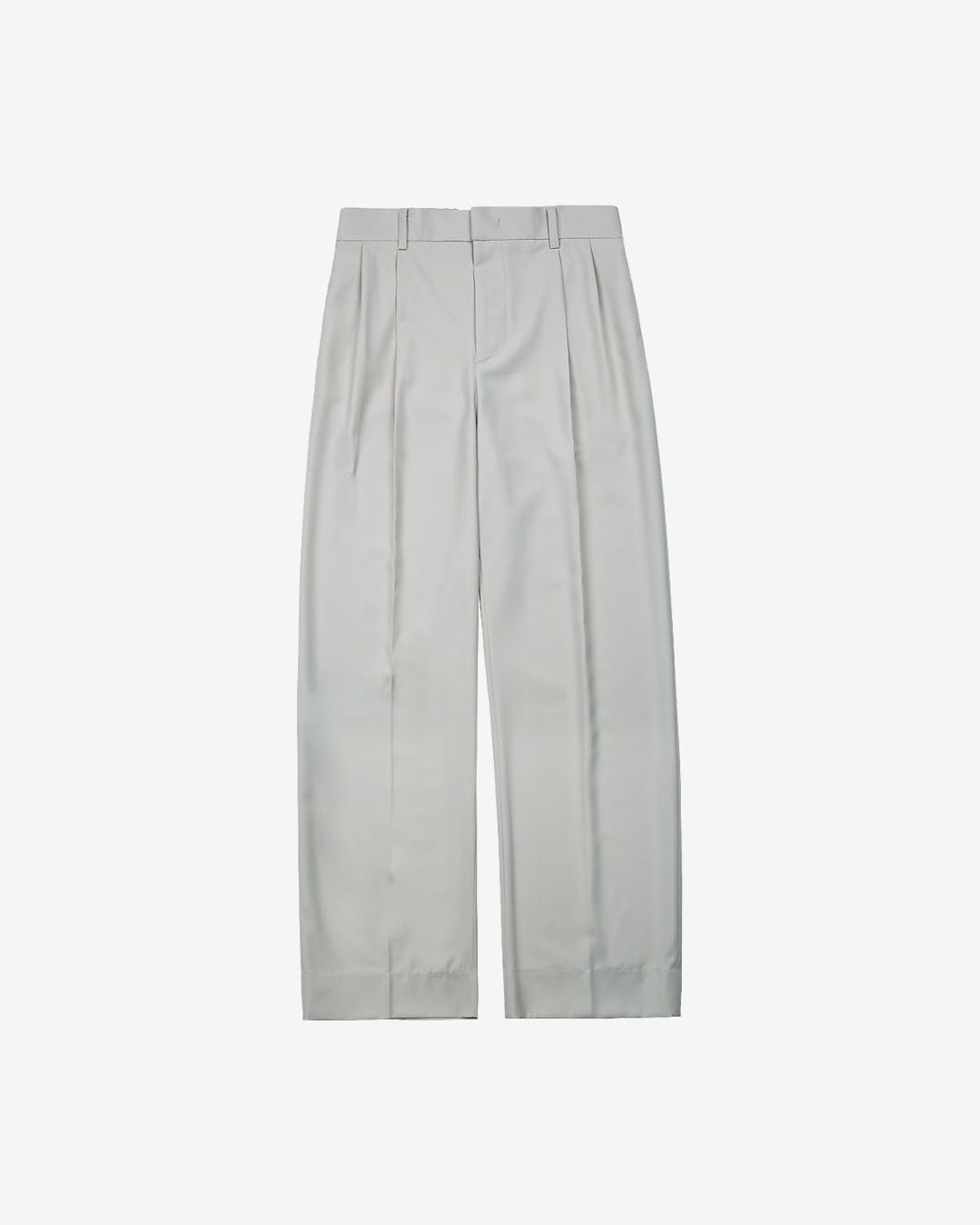 솔티(SORTIE) Essential Banding Wide Slacks (White Gray)