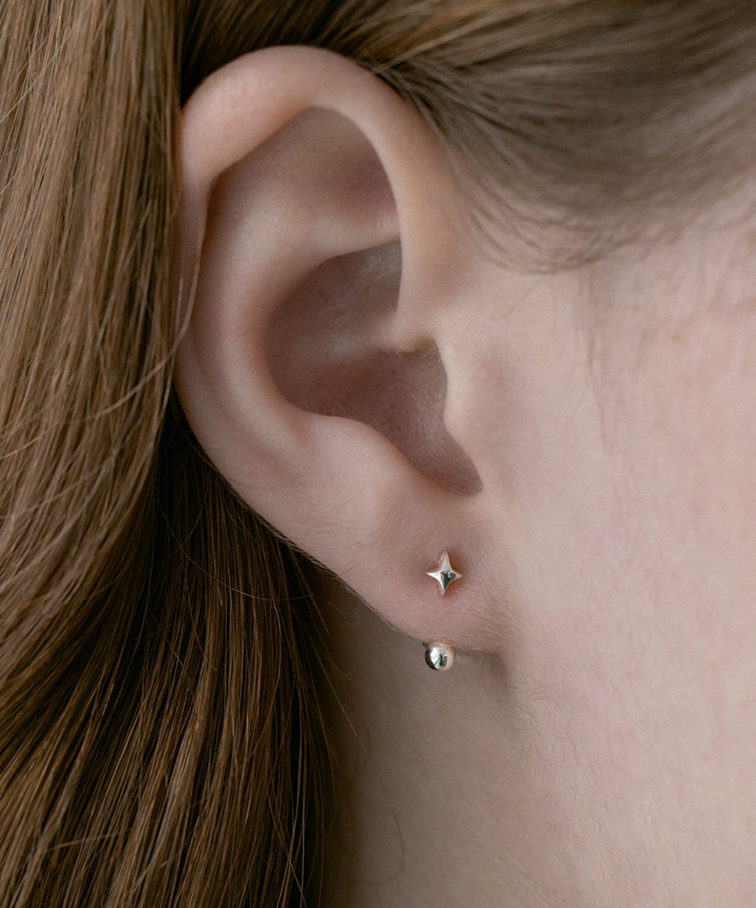 ★TATIANA★ Silver 925 Twinkle New Moon Ear Jacket Earrings Designer fashion, Seoul-fully created | W Concept