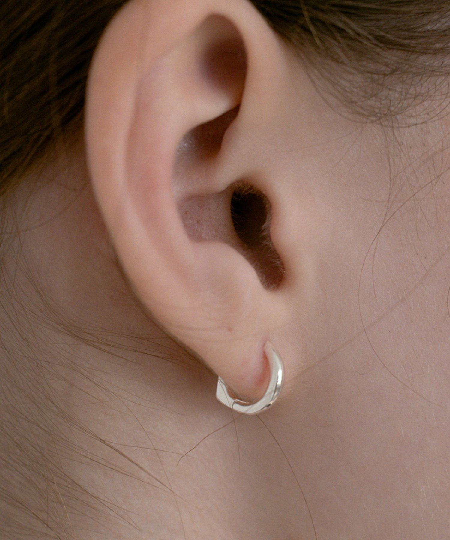 ☆TATIANA☆ Silver 925 Basic Square Hoop Earrings EC3004 Designer fashion, Seoul-fully created | W Concept