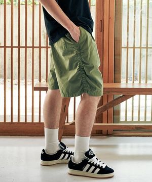 사이드 링클 숏 팬츠 [올리브]