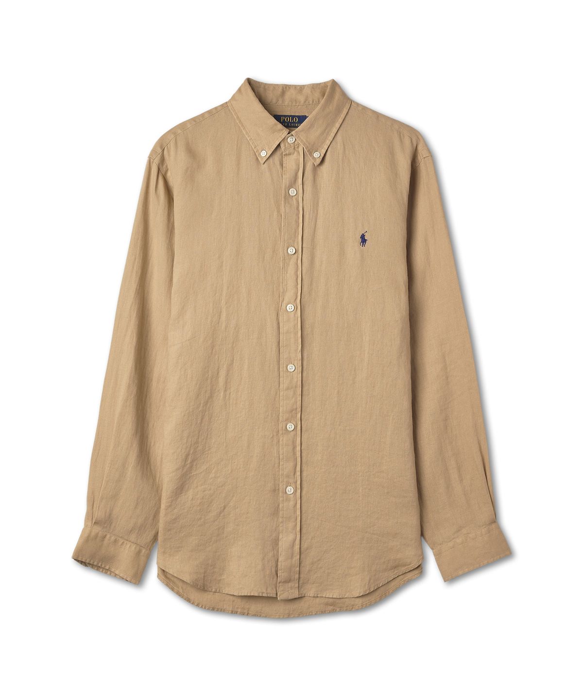 폴로 랄프 로렌(POLO RALPH LAUREN) 커스텀 핏 리넨 셔츠 - 베이지