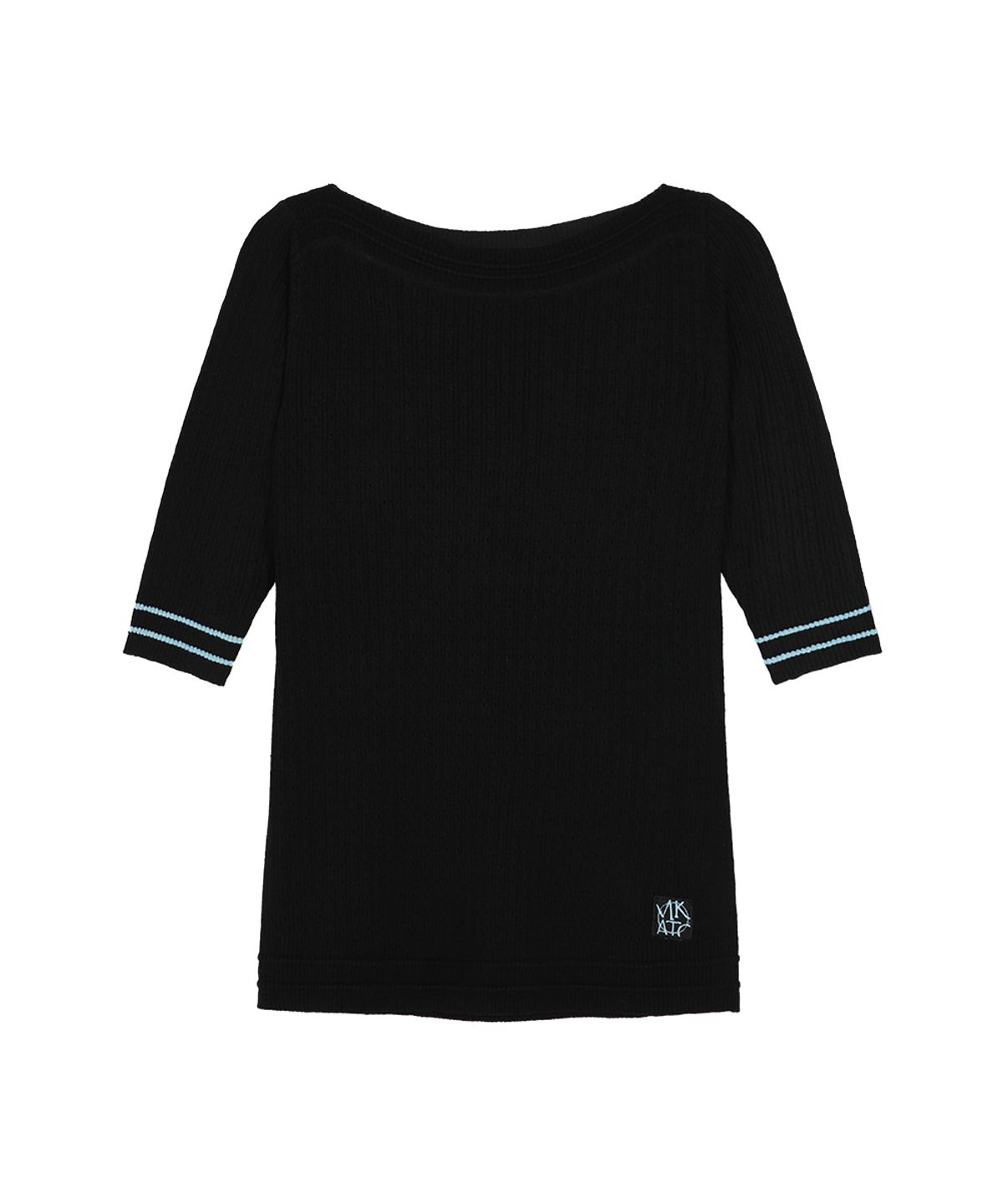 메이크어토스트(MAKE A TOAST) 데일리 쇼트-슬리브 니트 탑 MBCSTO019BK