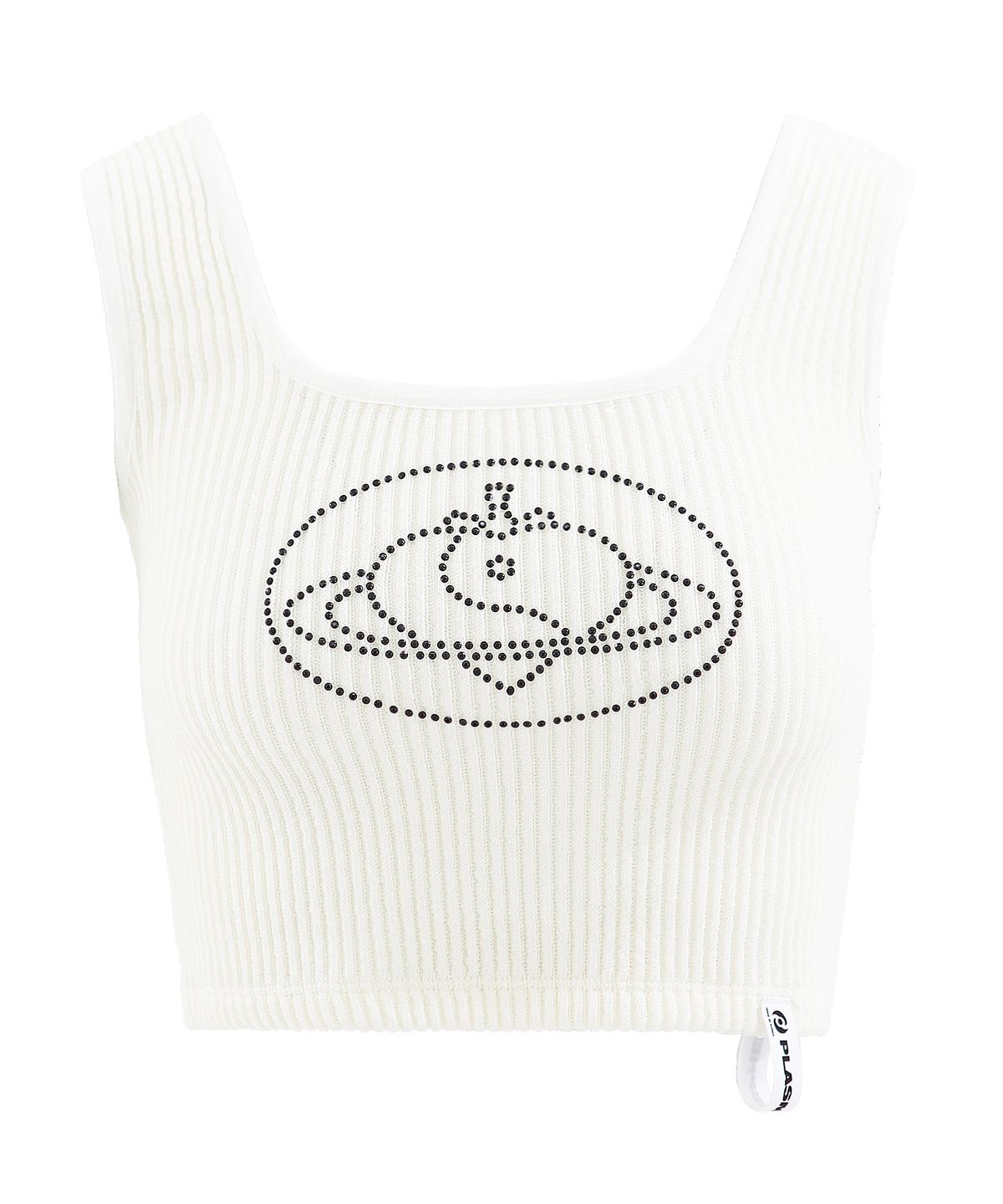 플라즈마스페어(PLASMA SPHERE) SPACE TOP IN IVORY(크롭 니트 슬리브리스)