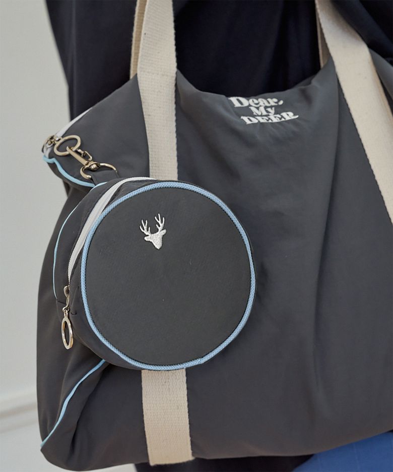 Mini round pouch_ Grey
