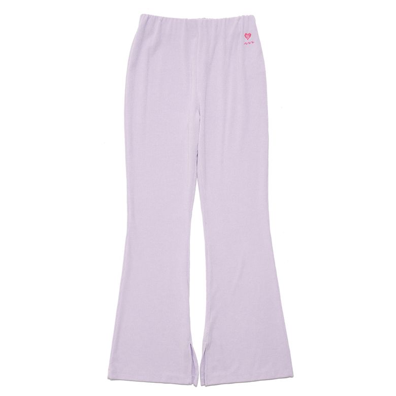 테리 부츠컷 슬릿 팬츠(Purple)