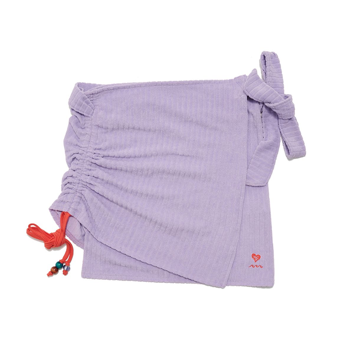 네이키드서프클럽(NAKED SURF CLUB) 테리 셔링 미니 랩스커트(Purple)